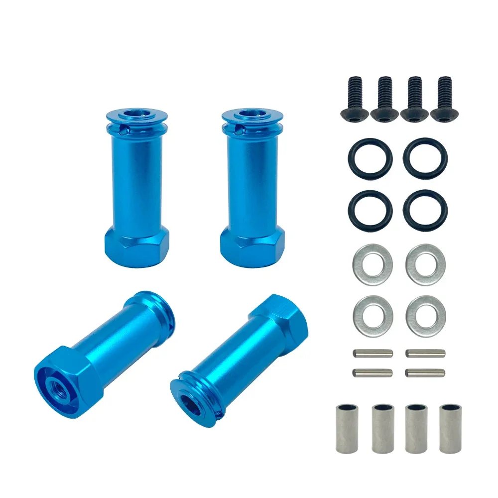 4Pcs Aluminum 12mm Hex Wheel Hub Drive Adapter Long 30mm Adaptor Extension Combiner For 1/12 RC Car Crawler Wltoys 12428 12423