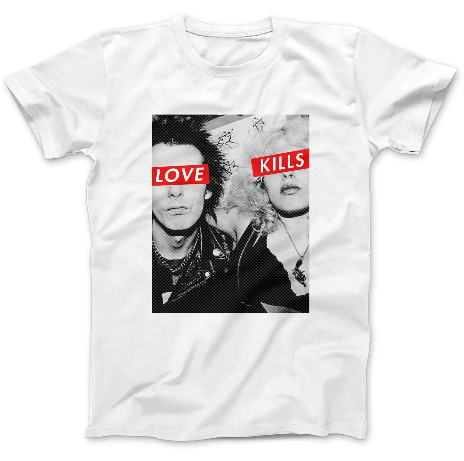 

Sid & Nancy Punk T-Shirt 100% Premium Cotton Sid Vicious Pistols Men's Clothing Short Sleeve Tops