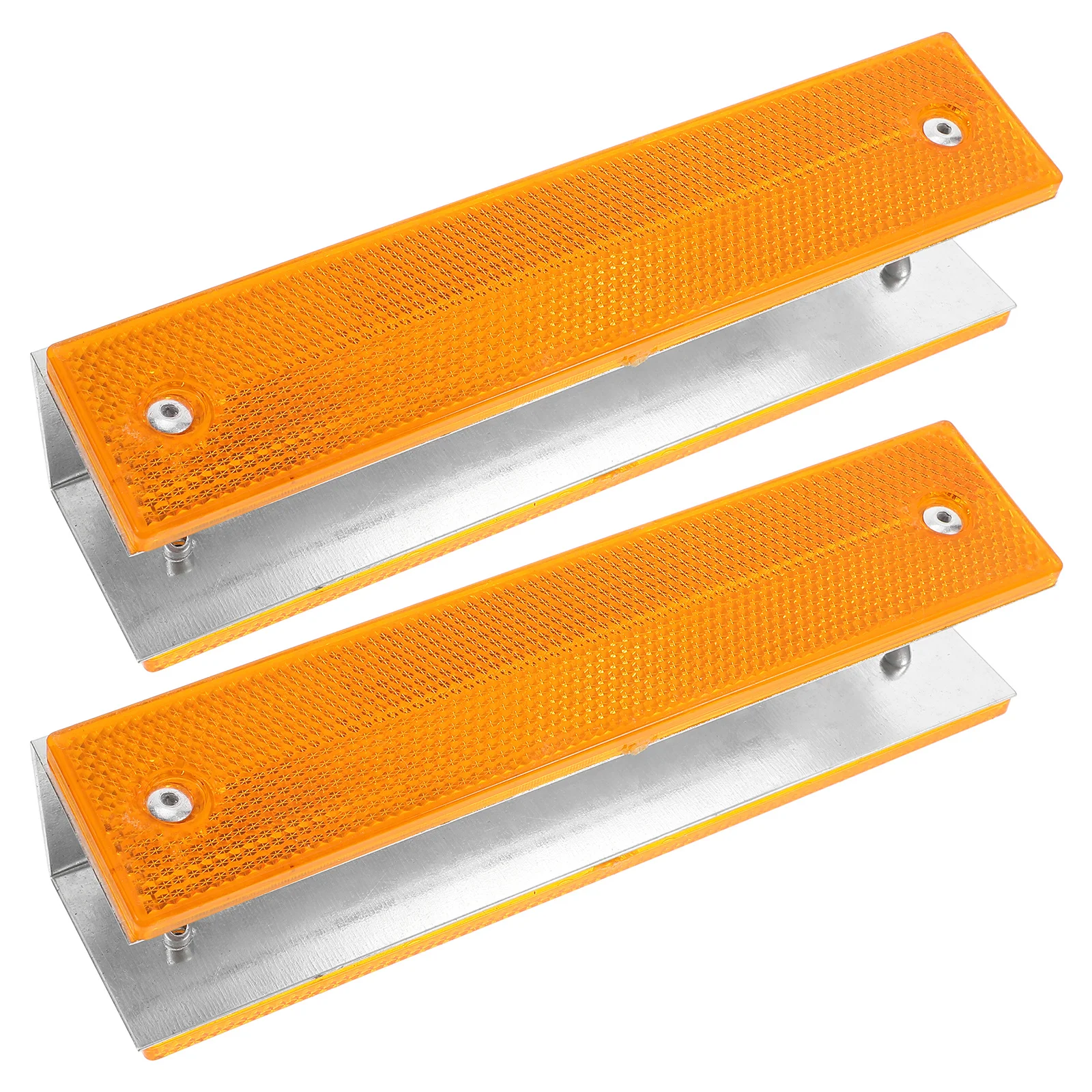 2Pcs Reflective Road Safety Marker Rectangular Shape with Mounting Holes for Easy Installation on Driveway Tunnel Sidewalk