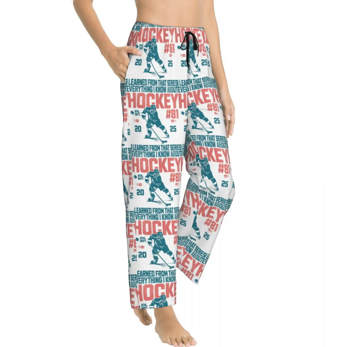 Women's Pajama Pants Hockey I Learned From That Series Loungewear pants Loose Fit Heated Rivalry Sleepwear Dorm