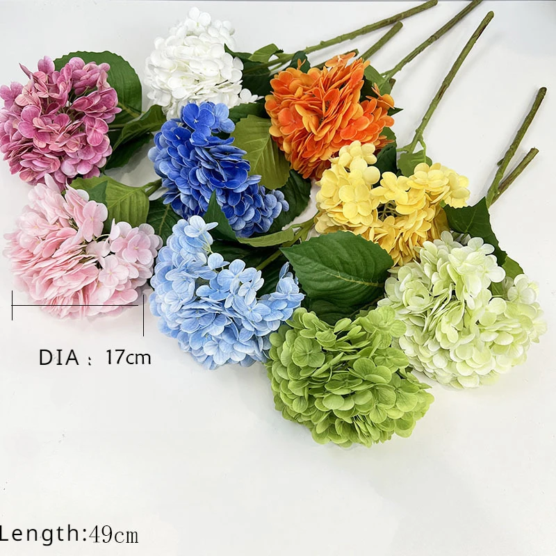 49CM 182 Pieces Hand Feel Film Embroidered Ball 3D Moisturizing Artificial Flower Home Decoration Floral Wedding Decoration