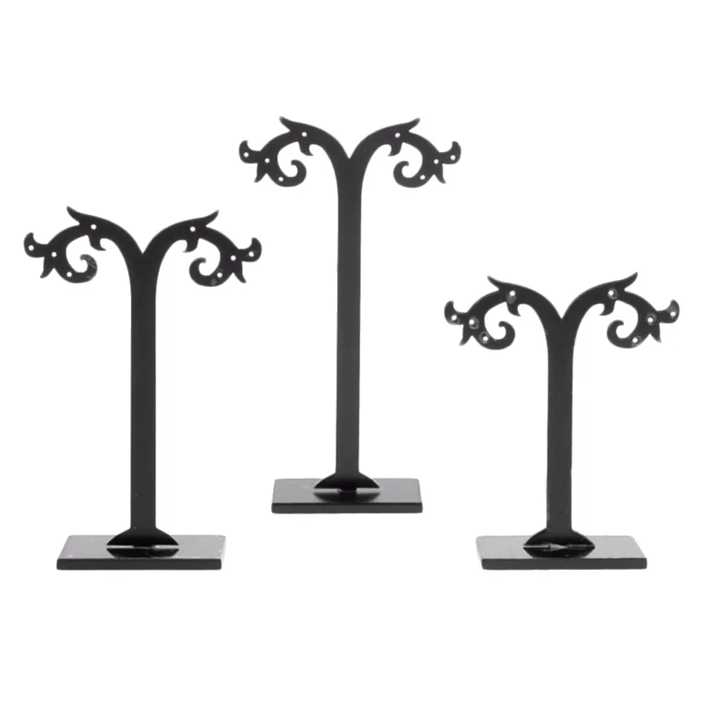 

3 Pcs/Set Show Rack Earring Display Stand Jewelry Organizer Shape Earrings Black