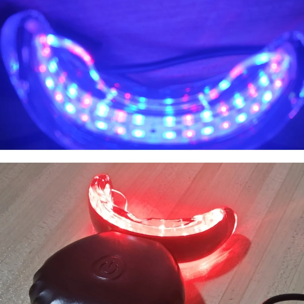 Portable LED Light Therapy for Oral Health, Handheld Device with Red/Blue Light to Calm Tooth Pain and Soothe Gum Irritation