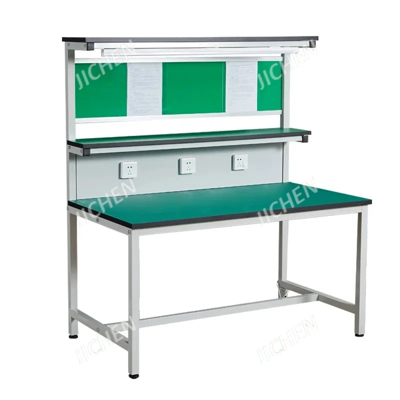 JC منضدة عمل مضادة للكهرباء الساكنة من الفولاذ المقاوم للصدأ مع خط تجميع ورشة عمل مصنع المصباح طاولة صيانة الهاتف المحمول السميكة