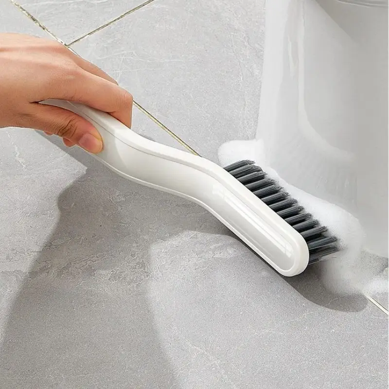 2 In1 Clip Hair Cleaning Brush Bathroom Tile Floor Gap Cleaning Brush Hard Bristle Window Crevice Cleaning Tool