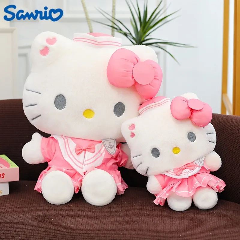 50/60/70cm Big Size Hello Kitty Sailor Suit Sanrio Anime Plush Stuffed Doll Kawaii Room Decoration Plushies Pillow Holiday Gifts