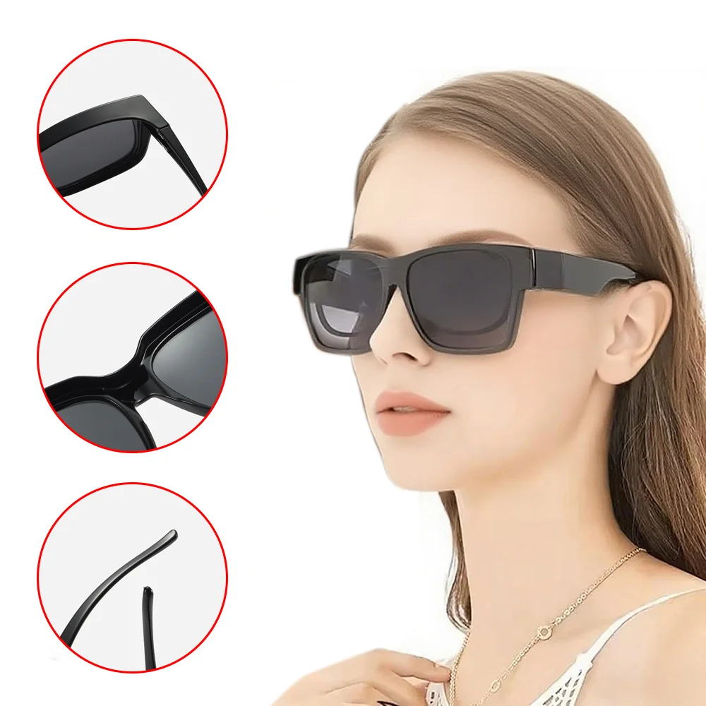 

Polarized Over Glasses Cover Over Myopia Eyeglasses Unisex Round Shades with UV protection Outdoor Sports Fishing Hiking Cycling