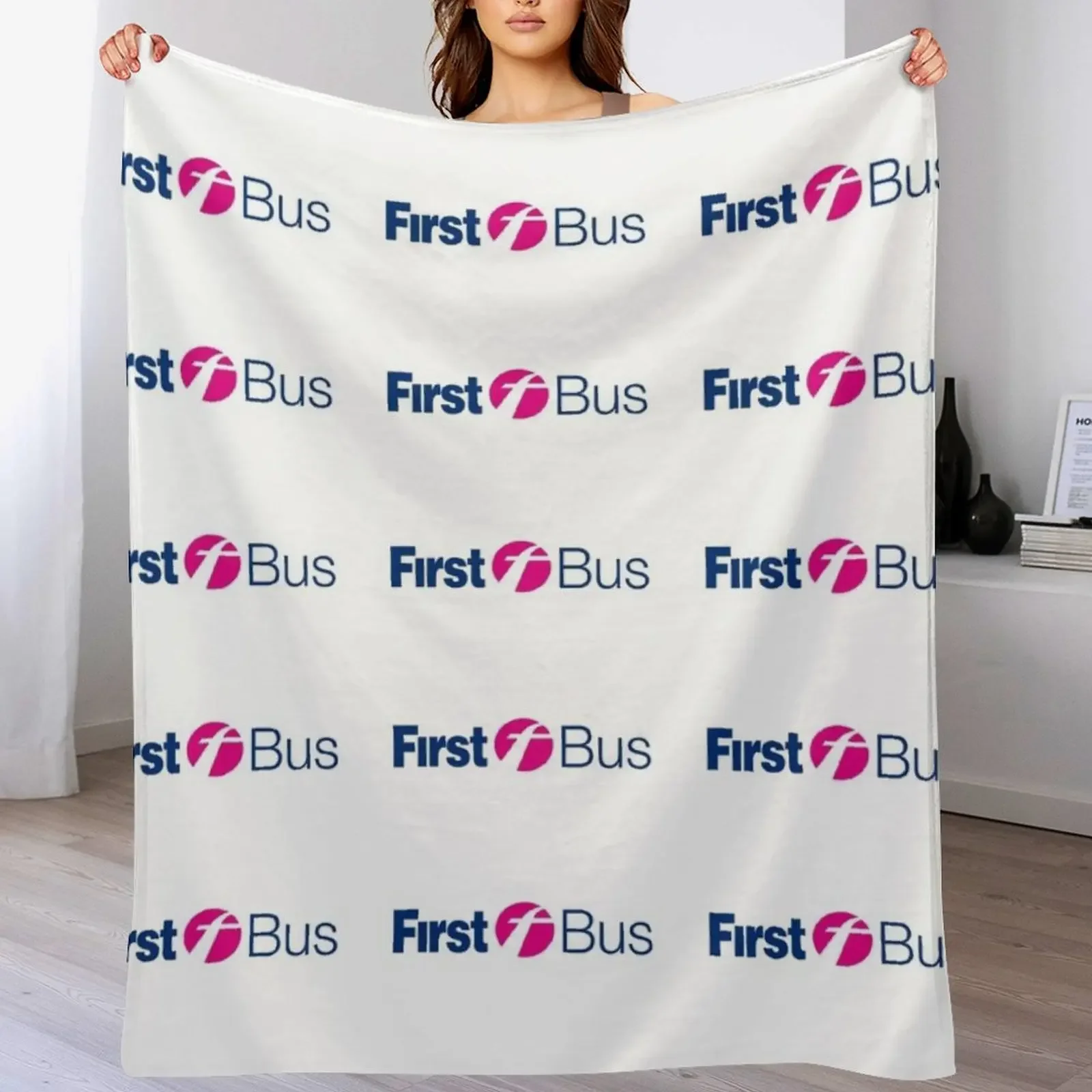 

First Bus Throw Blanket wednesday Plush Winter beds Decoratives Blankets