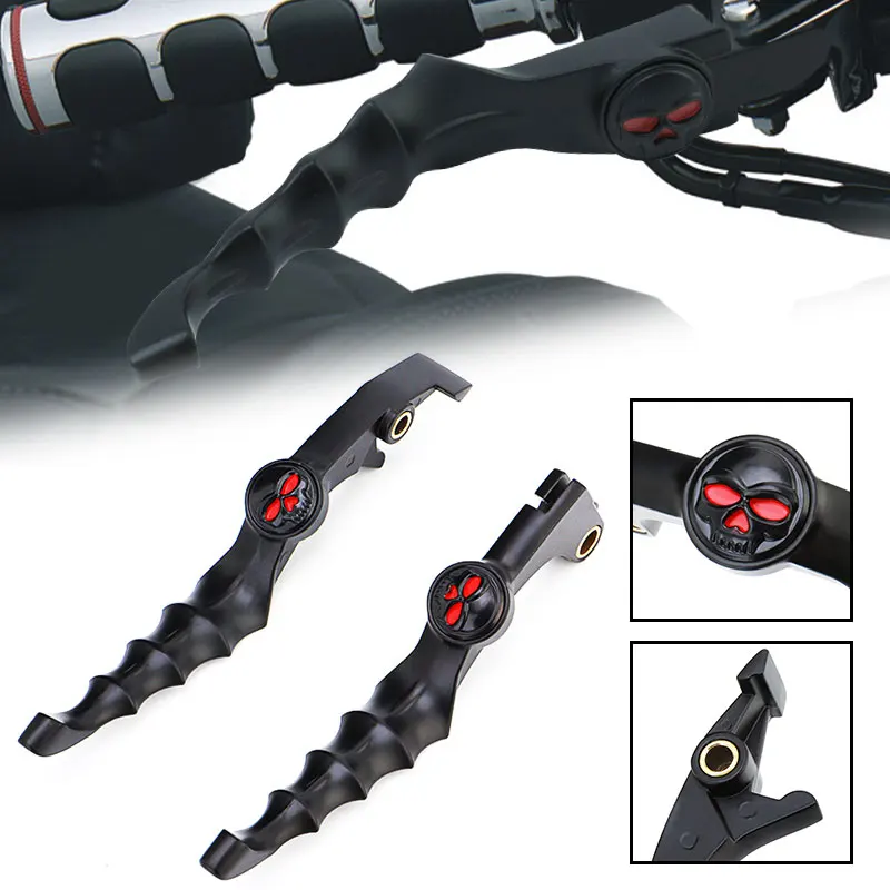 

Skull Zombie Brake Clutch Lever Motorcycle Black Handle For Honda Shadow CB750 Nighthawk VT 750 600 1100 1300 VF VTX Magna