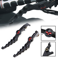 Skull Zombie Brake Clutch Lever Motorcycle Black Handle For Honda Shadow CB750 Nighthawk VT 750 600 1100 1300  VF VTX Magna
