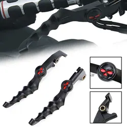 Skull Zombie Brake Clutch Lever Motorcycle Black Handle For Honda Shadow CB750 Nighthawk VT 750 600 1100 1300  VF VTX Magna