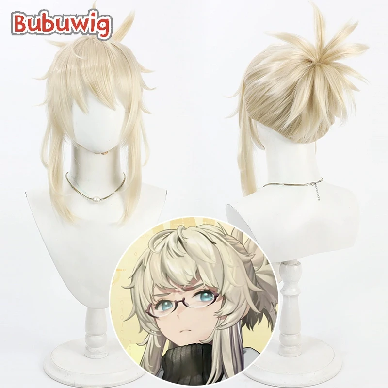 Bubuwig Synthetic Hair Grave Cosplay Wigs Game Nikke The Goddess of Victory Grave Halloween Light Blonde Wig Heat Resistant