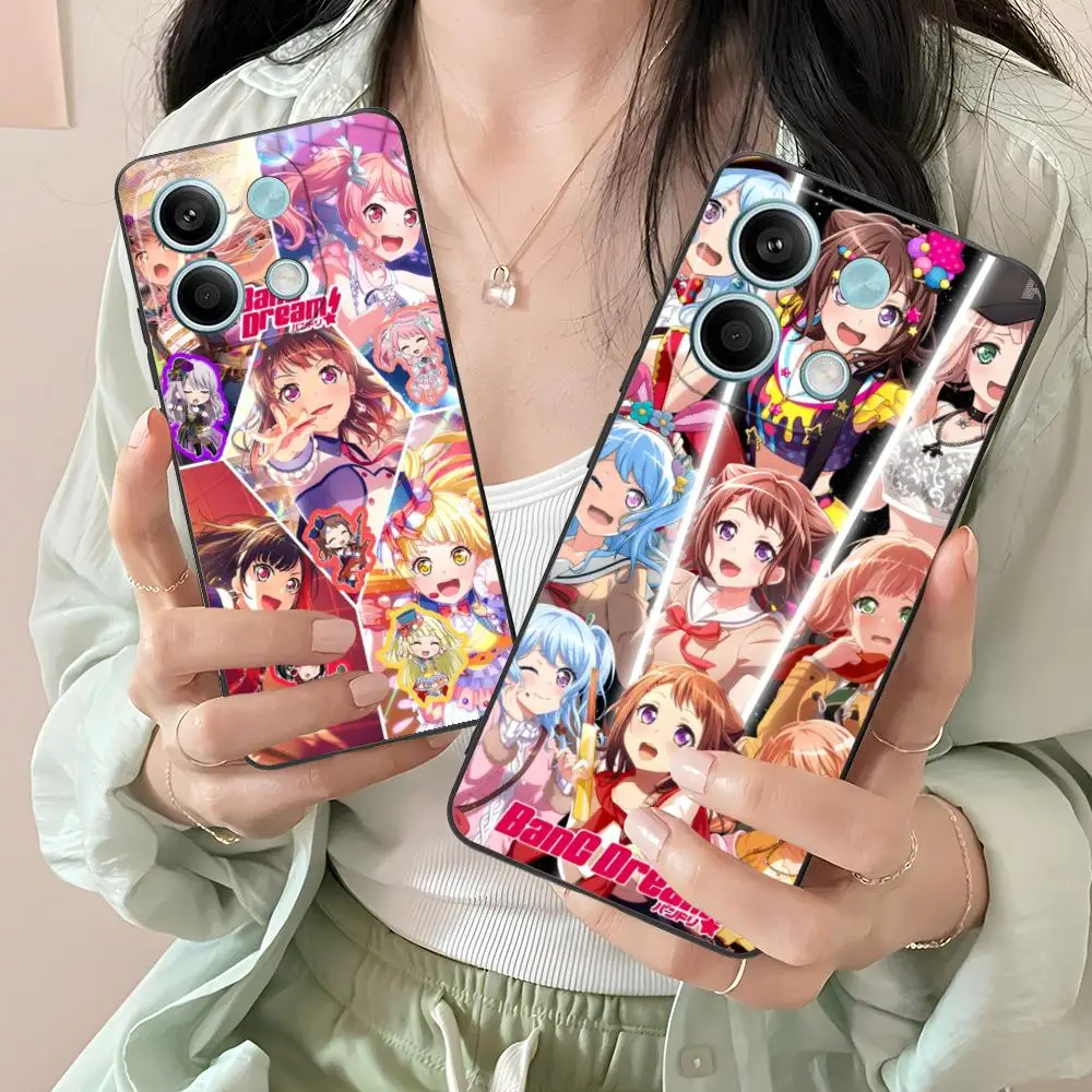 

Модный чехол для мобильного телефона BanG Dream для Xiaomi Redmi Note 14 13 12 11 A5 3 2 1 Pro Plus 4G 5G с цветным принтом, красивые мобильные телефоны