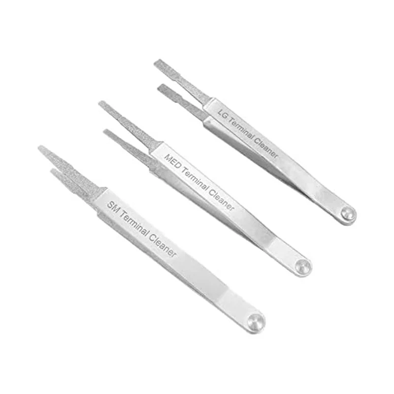 

Car Battery Terminal Cleaner Kit Metal Terminal Cleaner For Small Electrical Spade Pin Connectors 3PCS-BAAX
