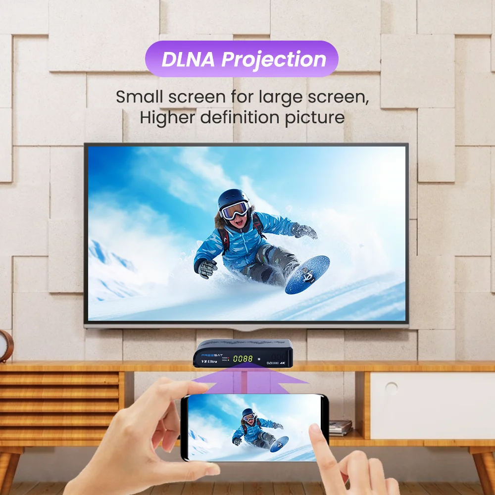 Receptor de satélite GTMEDIA V8 UHD 4K Ultra HD DVB-S/S2/S2X + T/T2 + ISDB-T + cabo (J83.A/C) + ATSC-C (J83.B) com leitor de cartão inteligente caixa de TV