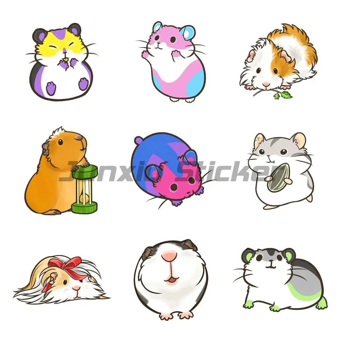 

Cartoon Anime Hamster Car Sticker Pink Rat Funny Decals Vinyl Car Window Trunk Decor Cartoon Stickers for Baby Gifts