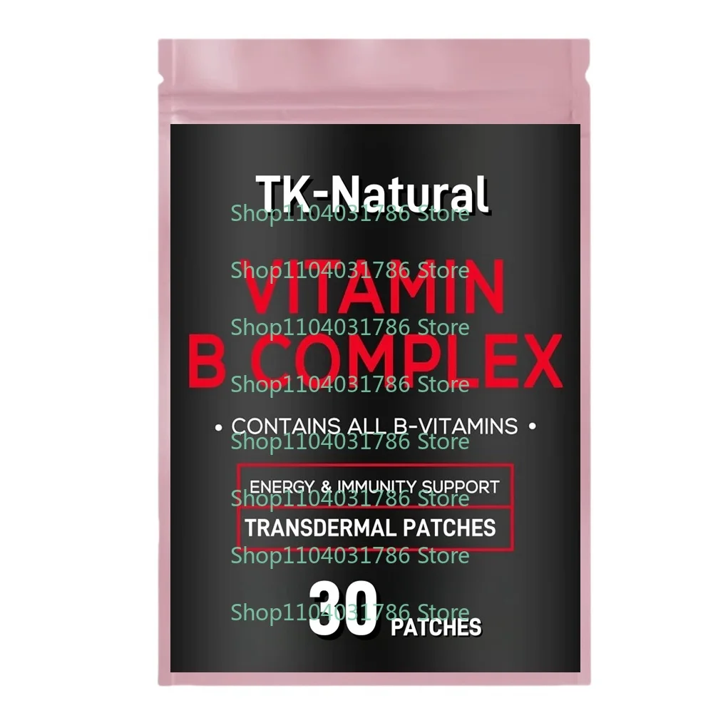 

30 пластырей витамина B Complex Transdermal Patches — комплексные витамины Super B для энергии, иммунитета и поддержки настроения