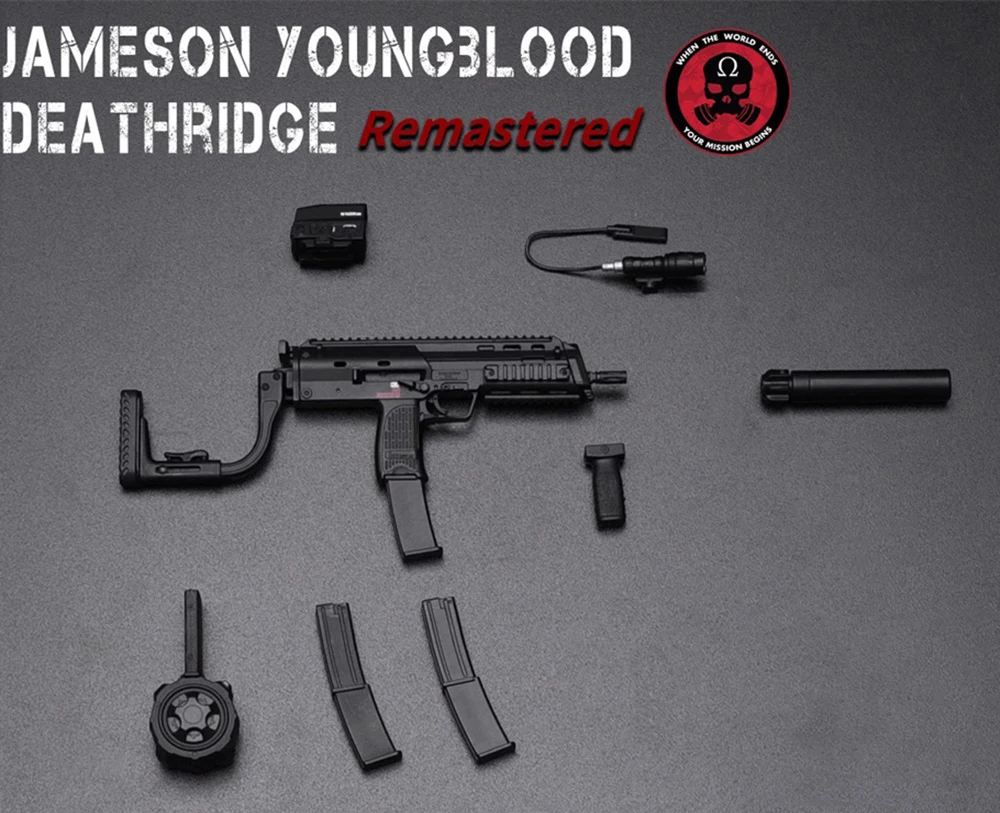 1/6 Easy&Simple ES XP001 ZERT Jameson Young Blood Zombie Hunter Toys Weapon Model MP7 Clips Not Real For 12