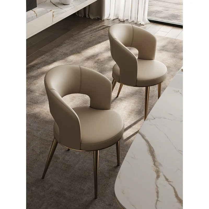 เก้าอี้ทานอาหารหนัง เก้าอี้ทานอาหารในครัวเรือน เก้าอี้โต๊ะอาหาร เก้าอี้นั่งดื่มชา เก้าอี้สตูล ระดับไฮเอนด์