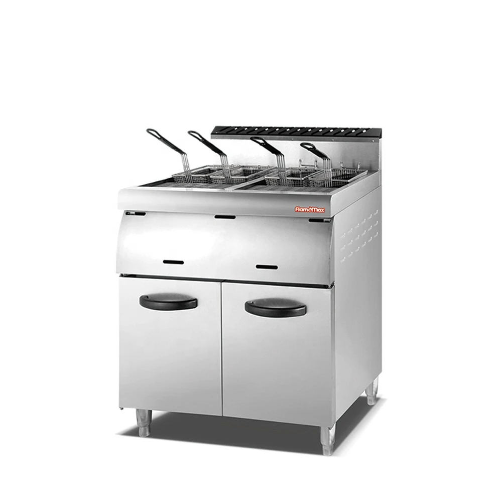 CRF-70 Stainless Steel Gas Deep Fryer Commercial Cooking Machines Durable Gas Deep Fryer Suitable LPG or LNG