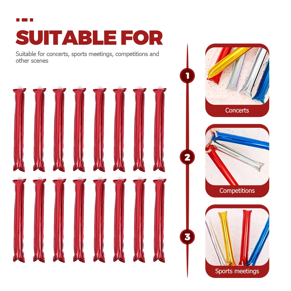 24 ชิ้น Inflatable Stick Cheering Thunder เสียงยาวบาสเกตบอลของเล่นอุปกรณ์ Sticks บอลลูนปาร์ตี้คอนเสิร์ต