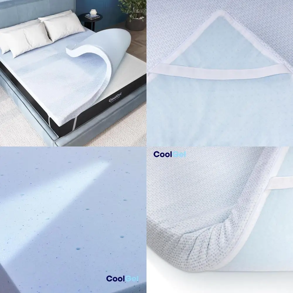 

Gel-Infused Memory Foam Mattress Topper - Plush Support and Cooling Comfort, CertiPUR Certified, 2-inch Thickness with Enhanced