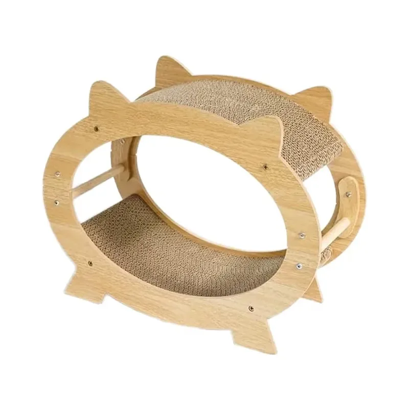 Wooden Cat Scratching Board Vertical Wear Resistant Large Claw Sharpener Litter Pad Unisex