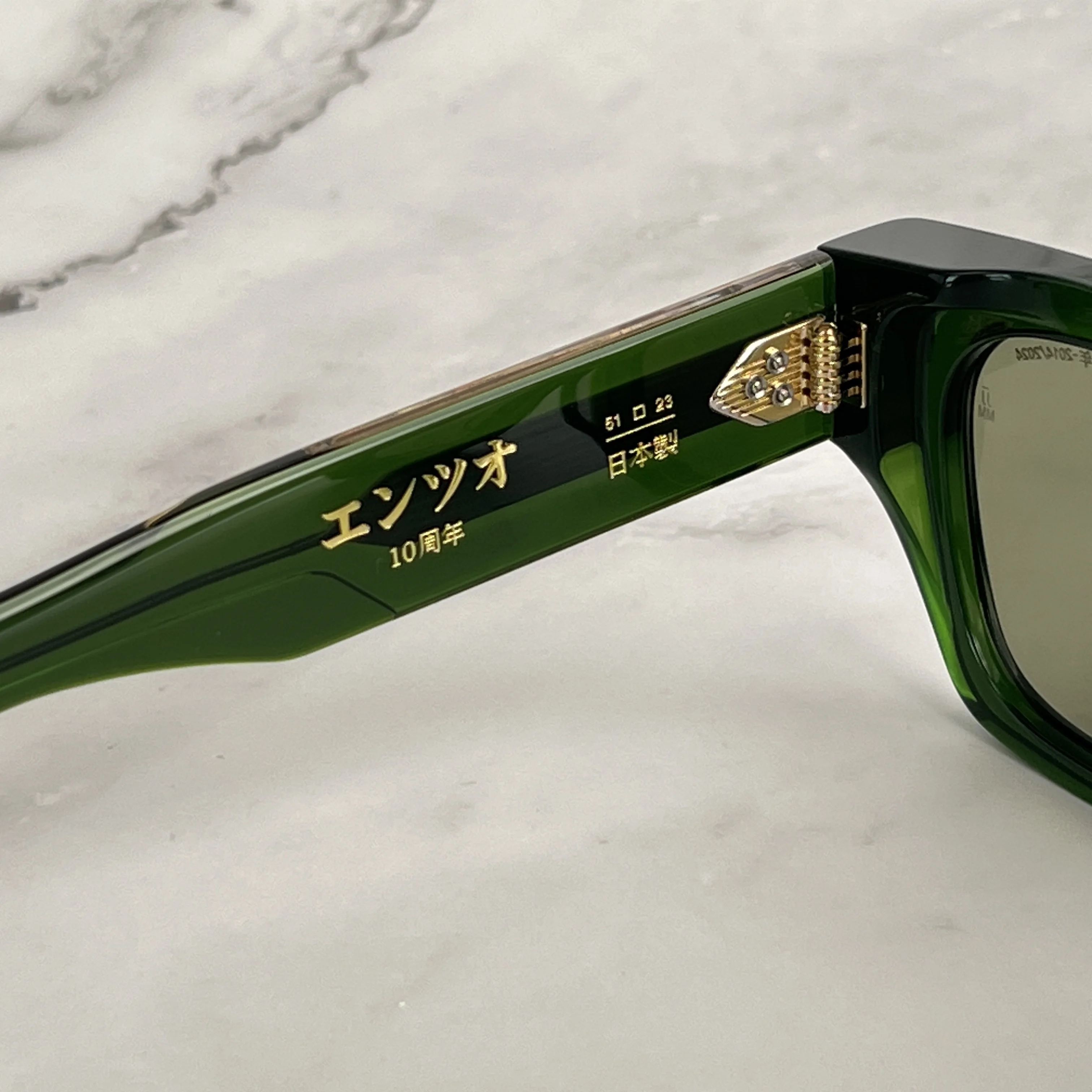 JMM ENZO 10th الذكرى اليابانية اليدوية النظارات الشمسية سميكة خلات إطار مربع UV400 مصمم النظارات الطبية البصرية fo
