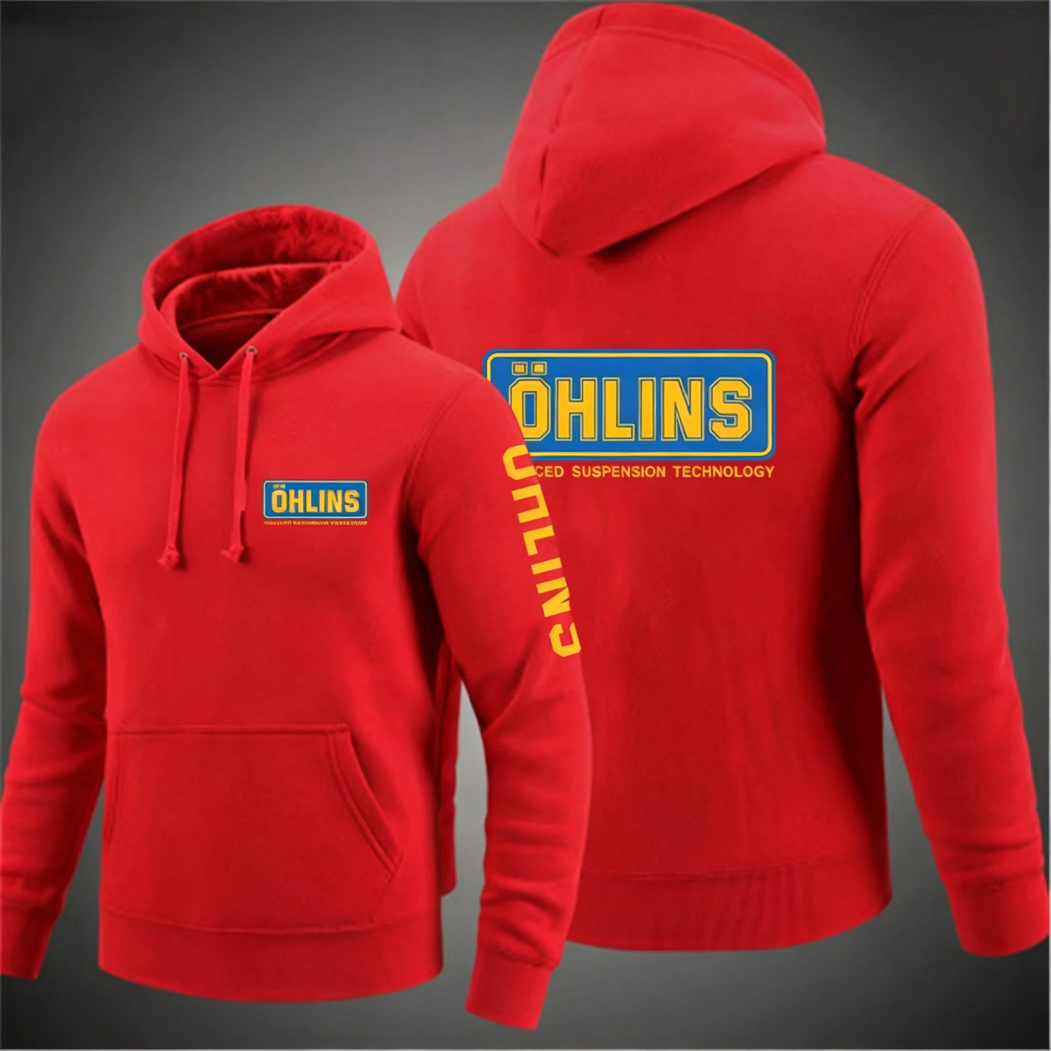 2026 Neuer Ohlins Logo-Print Herrenmode Frühling und Herbst Einfarbiger Reißverschluss-Pullover Bequemer Harajuku-Top-Sweatshirt – Detail 13
