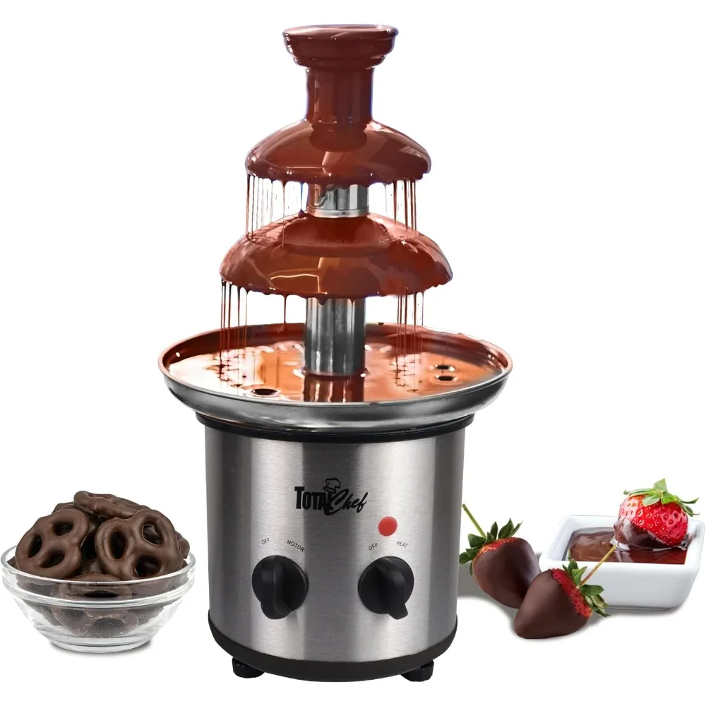 Chocolate Fountain,1.5 Lbs Adjustable Temperature Ideal for Birthday Party Buffet Family Gathering Dip Strawberries Apple Wedges