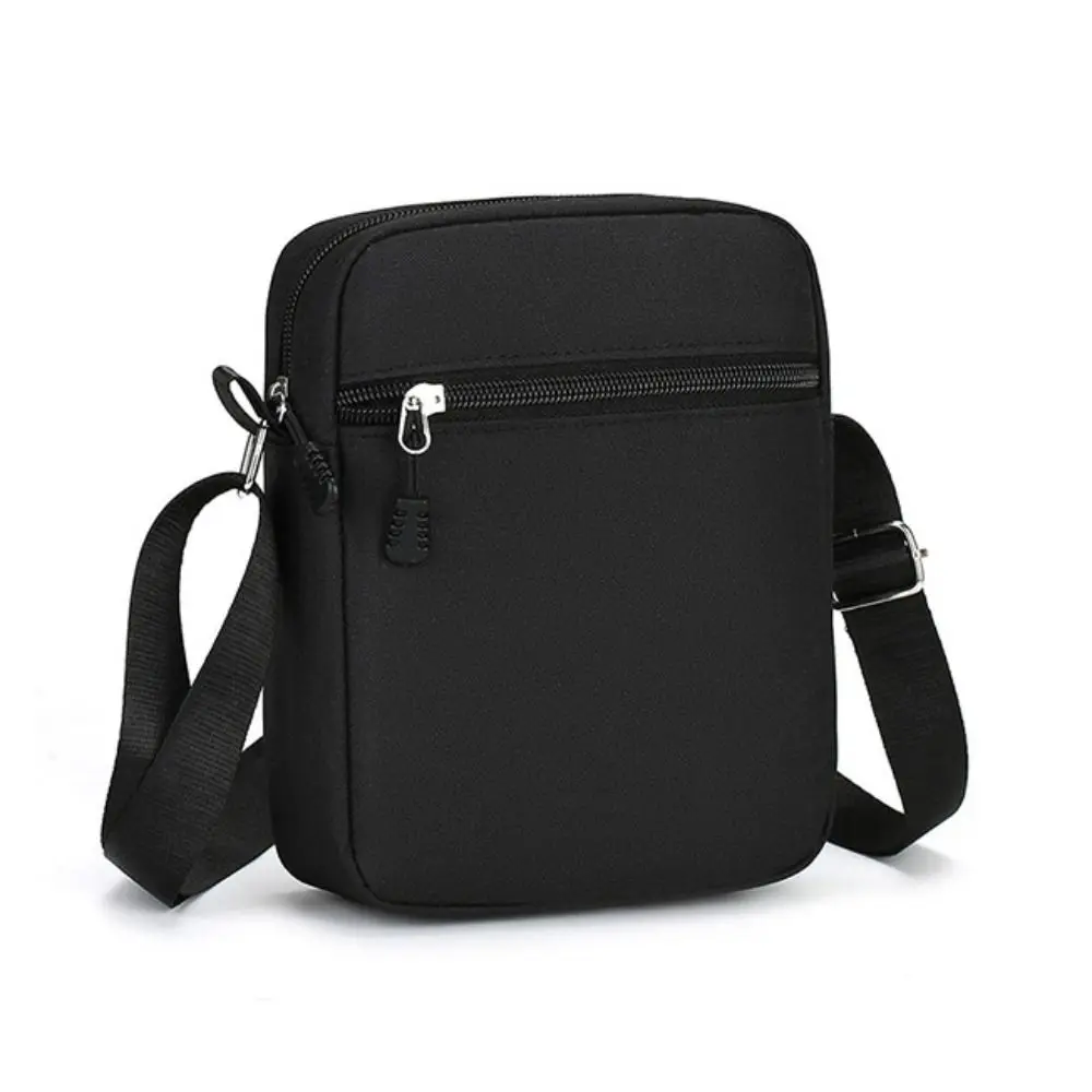 Oxford-Sac de téléphone portable durable pour homme, mini sac de taille, initié, noir