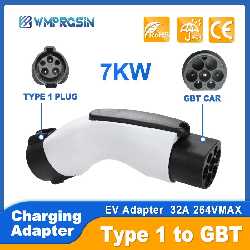 

For Chinese BYD Version Electric Car with GB/T Charging Socket Type1 to GBT Adapter EV Charging 32A Type1 J1772 Charger Adaptor