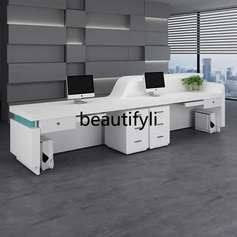 Hospital Nurse Station Workbench Dental Clinic Postpartum Center Pre-screening and Triage Service Guide Desk