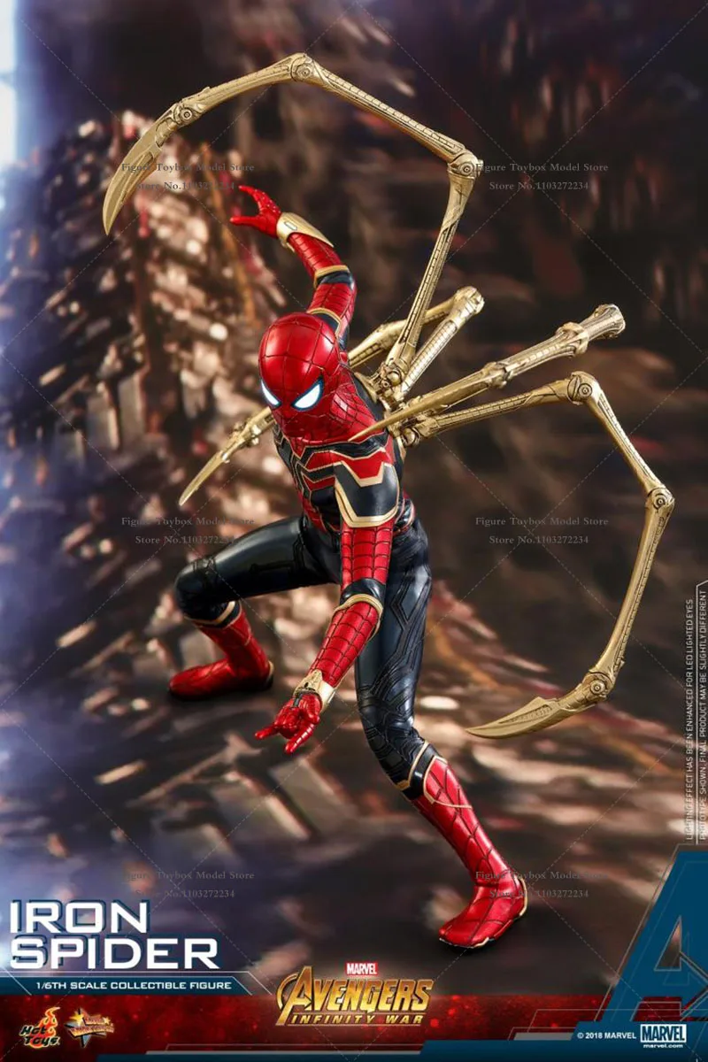 HT HotToys MMS482 1/6 Collectible Iron Spider-Man Marvel Avengers Infinity War Movie Original 12