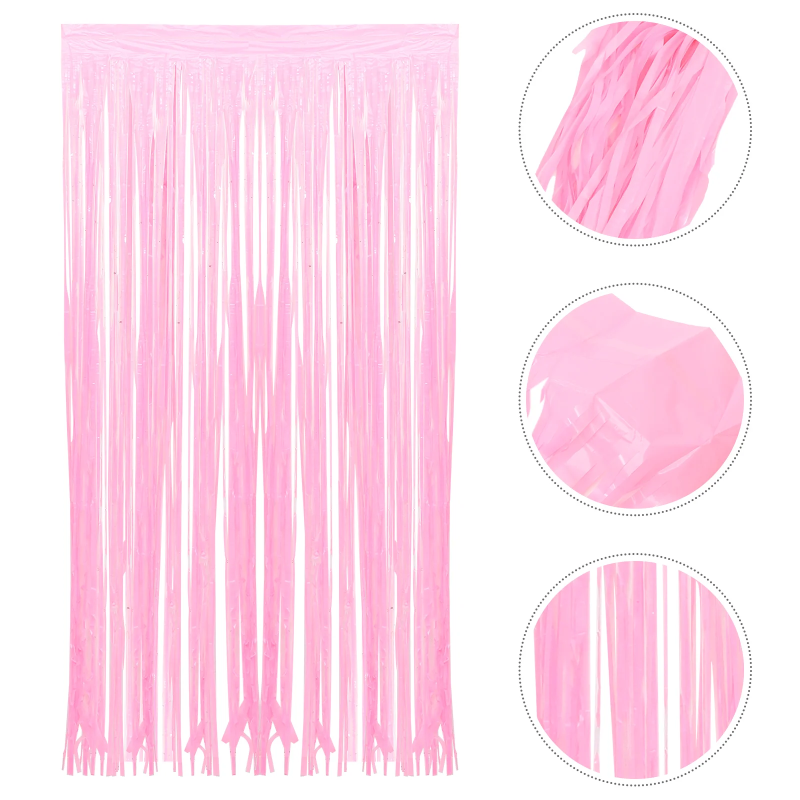

4pcs Foil Fringe Curtain Party Decor Birthday Decoration Photo Prop Streamers Bachelorette Supplies Plastic Backdrop Foil