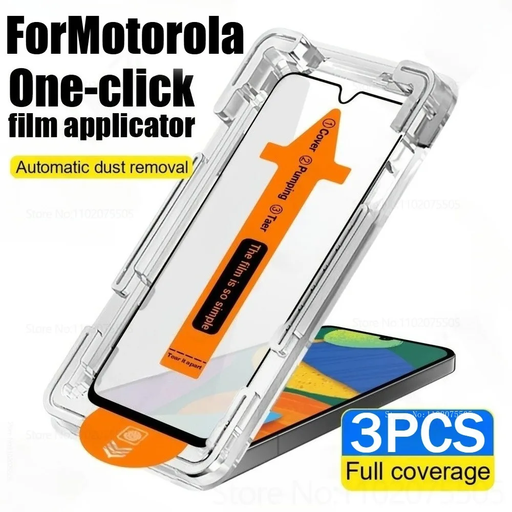 

3PCS HD Screen Protector for Motorola Moto Edge 60 Fusion 50 Pro 50 Ultra 60 Pro Tempered Glass 40 30 Neo One-click Installation