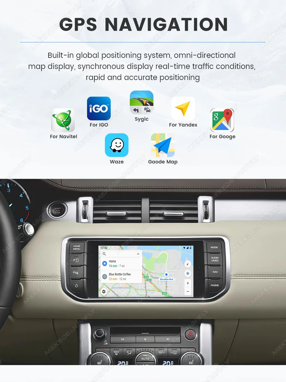 MEKEDE Wireless CarPlay Android Auto Decoder für Land Rover Jaguar Auto Smart Video BOX unterstützt Mirror Link Youtube Netflix – Detail 10
