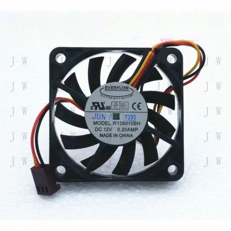 DDW for EVERFLOW R126010BH 6010 60X10MM 12V 0.20A 3Pin Fan Replace EVERFLOW R126010DL