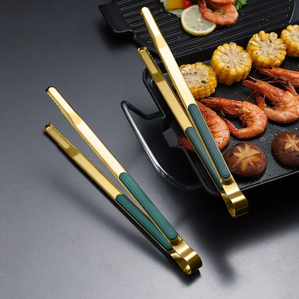 

Salad Gold Cooking Utensils Bread Clips Steak Clamps Barbecue Clamp Kitchen Accessories Grill Tongs Food Tongs BBQ Tools