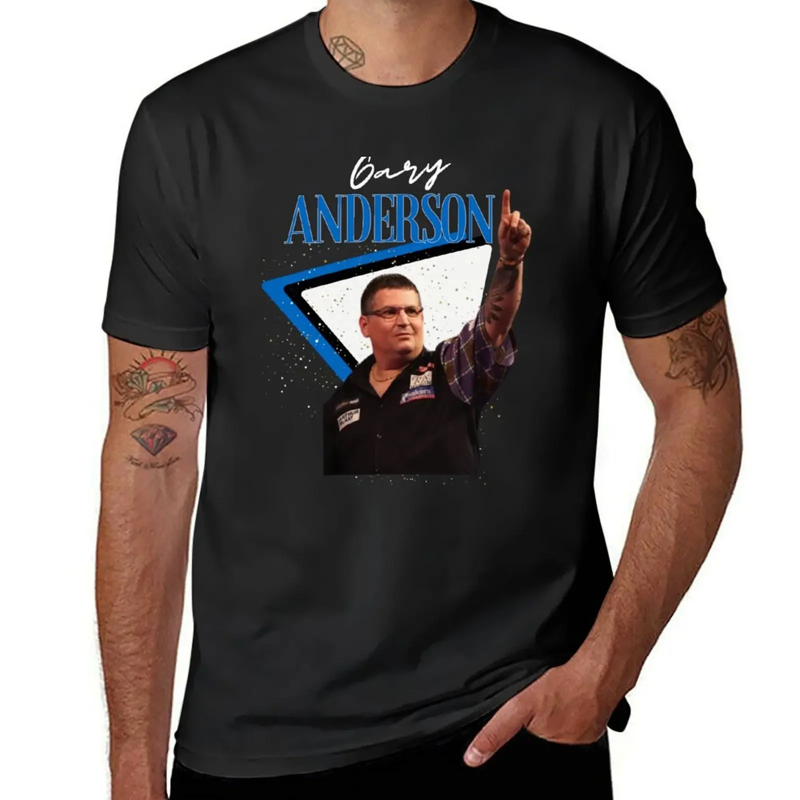 

Gary Anderson Darts PDC 2022- ian white Gary Anderso darts team T-Shirt Luxury man customs men t shirts