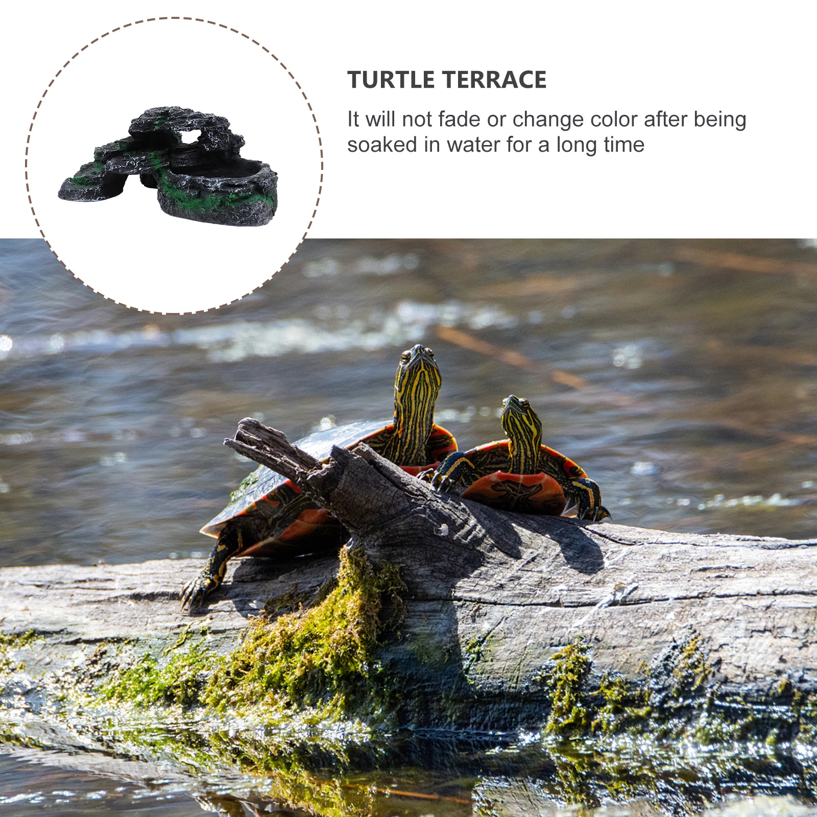 

1Pcs Tortoise Sunbathing Platform Resin Terrace Ornament Aquarium Decoration Fish Tank Supplies Aquarium Landscape Prop