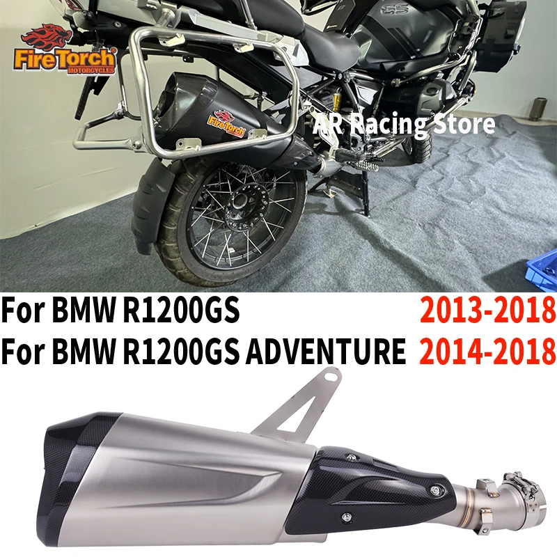 For BMW R1200 GS R1200GS R 1200 R1200 GS ADV Adventure 2013 - 2018 Motorcycle Exhaust Middle Link Pipe Muffler Escape Moto