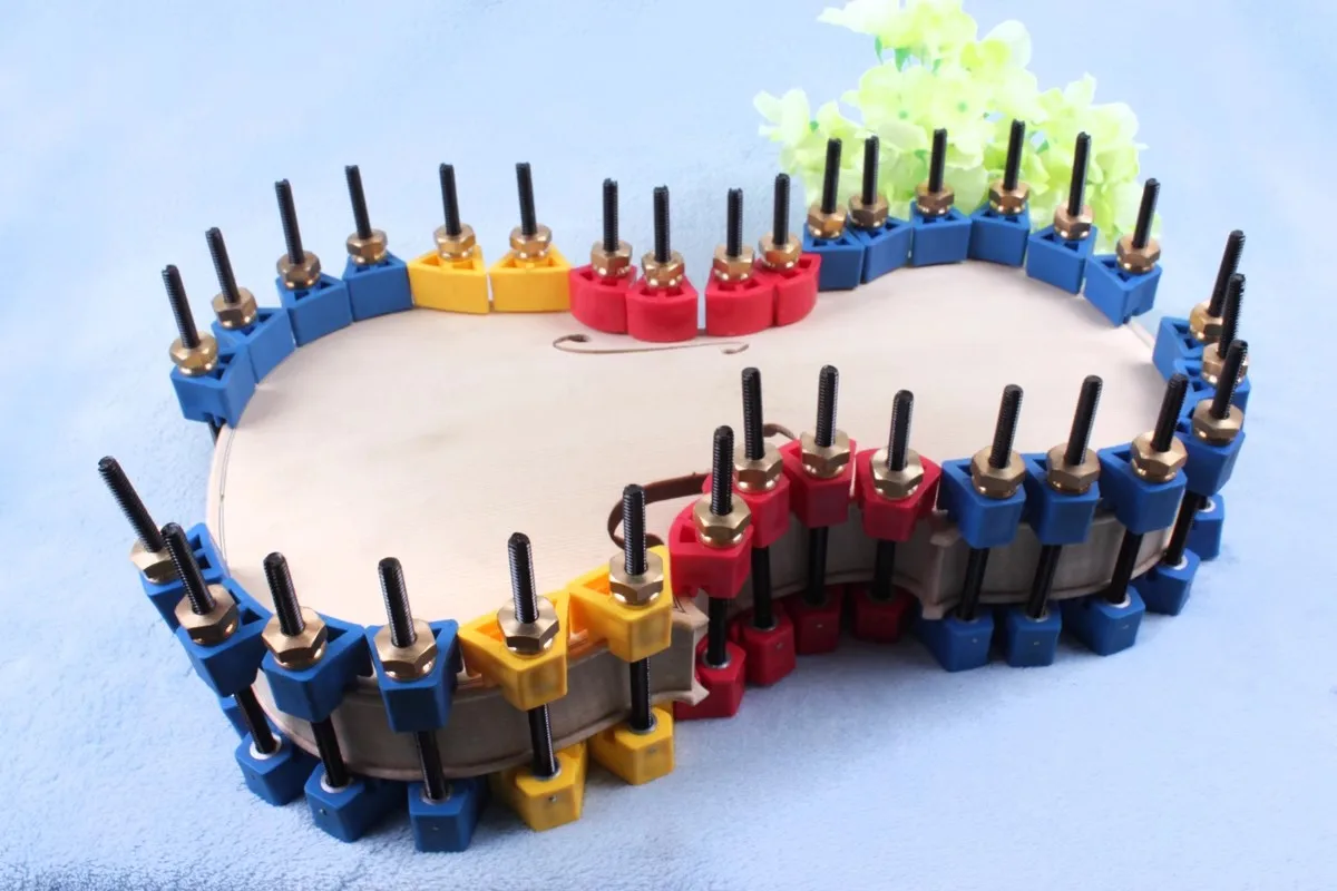 Cello making tools, 42pcs cello glueing clamps fix top and back
