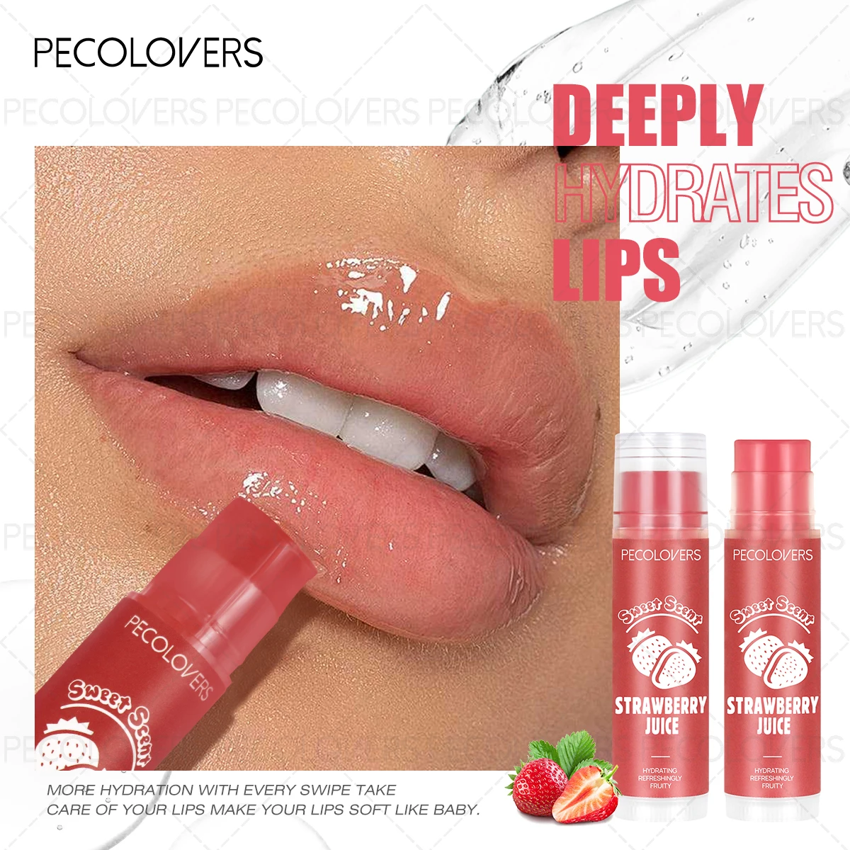 Fruit Lip Balm, Naturally Moisturizing Lips, Tinted Lip Balm, Suitable for Autumn and Winter, Lip Cosmetics