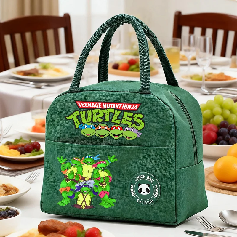 Teenage Mutant Ninja Turtles Picnic Bento Pack Anime Leo Raph Lunch Bag Cute Student Food Meal Handbag Birthday Christmas Gifts