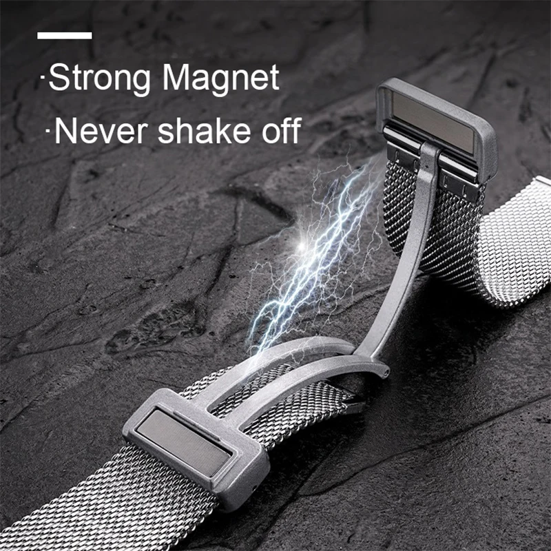交換用磁気ミラネーゼメッシュバンド,ステンレススチール,Xiaomi Mi Band 8 pro,redmi 4用ループ