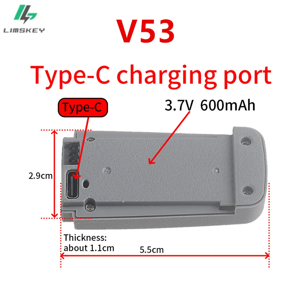 V53 Drone Battery Charger Original 3.7V 600mAh Battery for V53 Drone Wholesale
