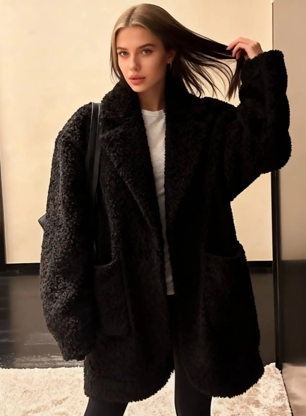 

Шерстяные пальто, женское шерстяное пальто ручной работы, зимнее атласное пасторальное пальто с пряжками и аппликациями, двухслойное одностороннее застежка на пуговицах OL