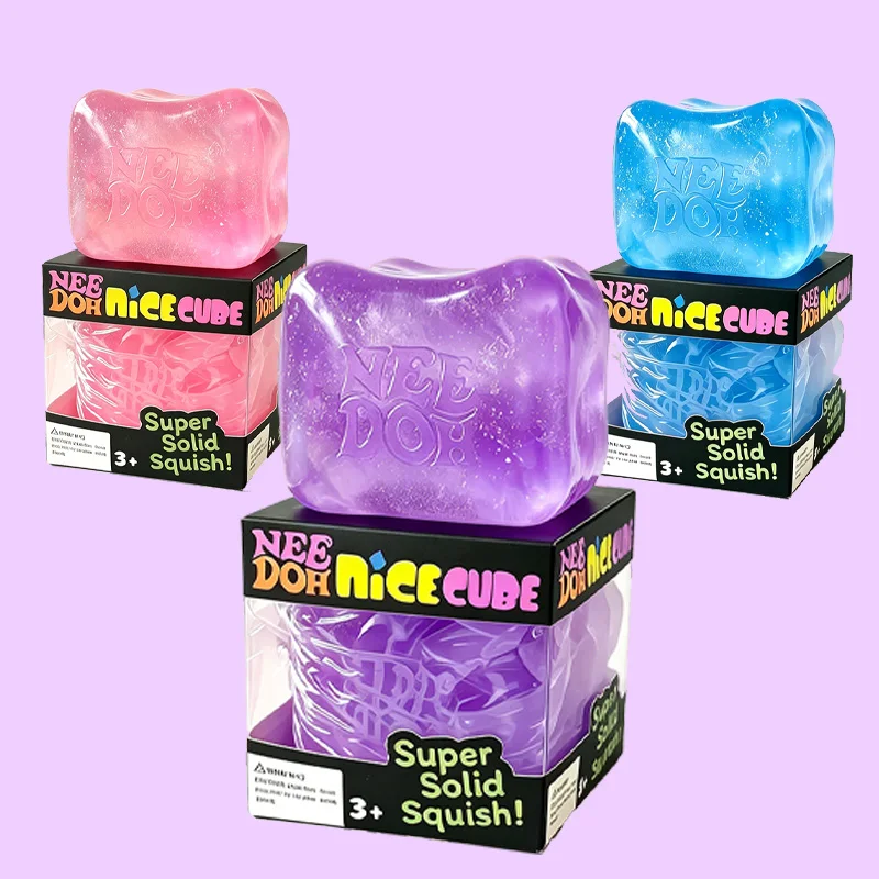 

Needoh Nice Cube Toy Giant Sparkle Transparent Maltose Jelly Sensory Colorful Knead Stretch Anxiety Relief Autism Leisure Gift