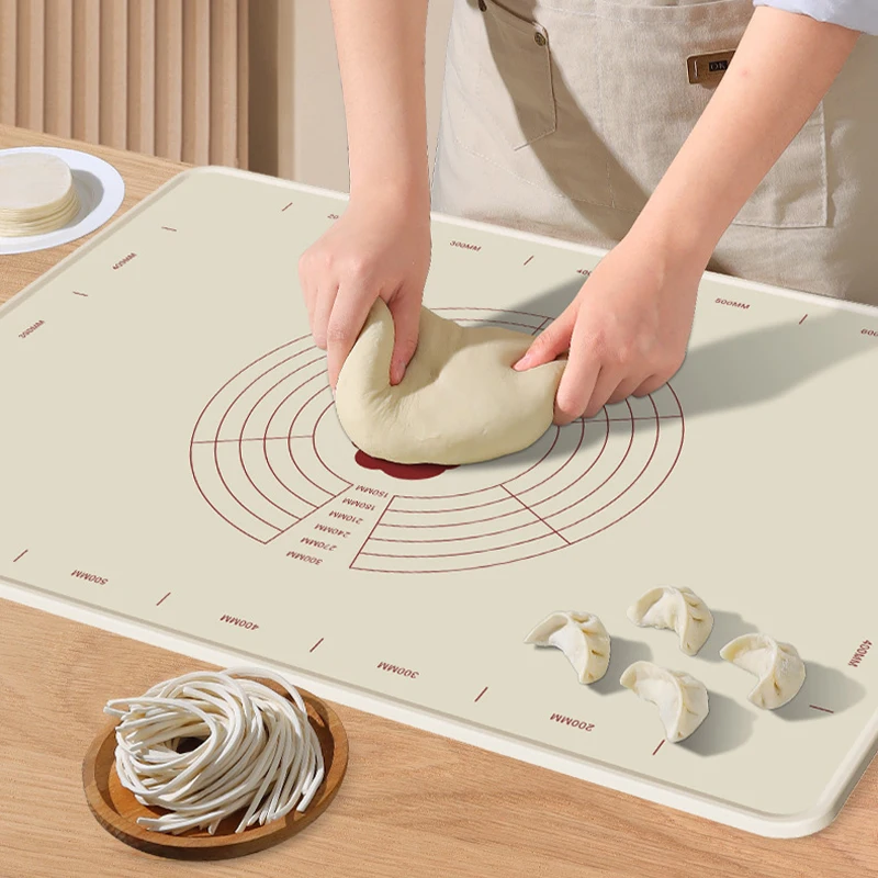 Silicone Kneading Pad Food Grade Panel Enlarged Thickened Baking Mat Dough Pad Household Flour Ball Rolling Roll Cutting Board